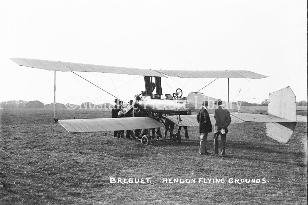 AV 43 PHOTO OF  BREGUET AIRCRAFT AT HENDON   c 1912